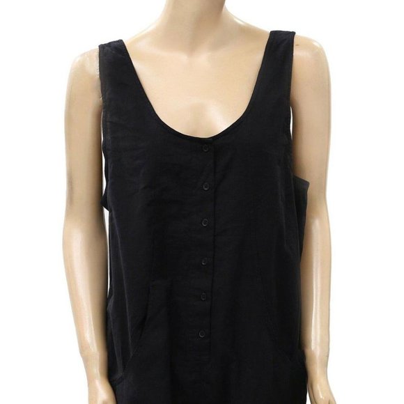 ASOS DESIGN Button Front Linen Minimal Jumpsuit One Peace Romper XS New - Picture 6 of 8